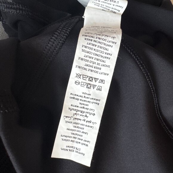 Alo Yoga 5" Airlift Double Trouble Biker Short w/ Mesh • Black • Women’s M NWOT - Picture 12 of 12